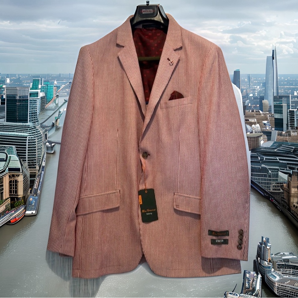 NEW WITH TAGS - Ben Sherman Stretch Comfort Blazer - striking colors & design